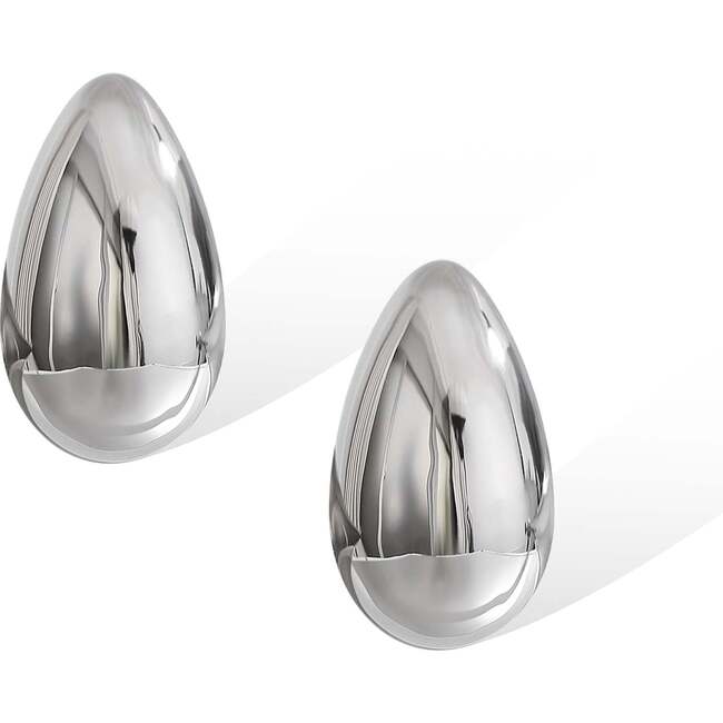 Drop Earrings, Silver