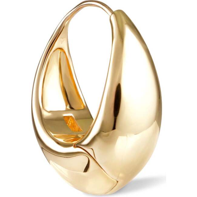 Drop Hoop Earrings, Gold