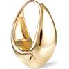 Drop Hoop Earrings, Gold - Earrings - 2 - thumbnail