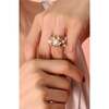 Garden Blossom Wide Ring, Gold & White & Yellow - Rings - 3