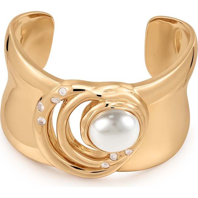 Dawn Light Bangle, Gold & White