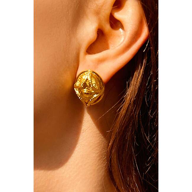 Egypt Eye Earrings, Gold - Earrings - 3