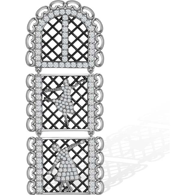 Doll Earrings, Silver