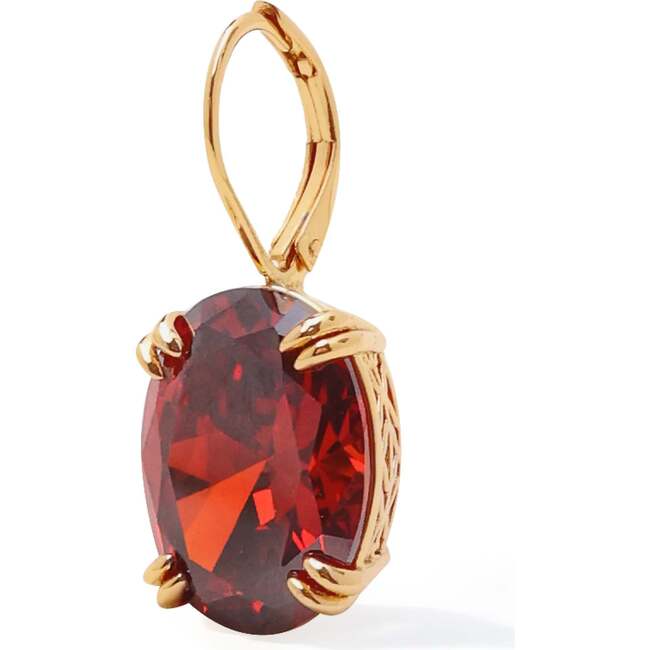 Cherry Glow Earrings, Red & Gold