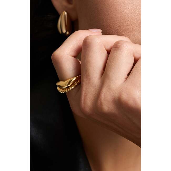 Drop Ring, Gold - Rings - 3