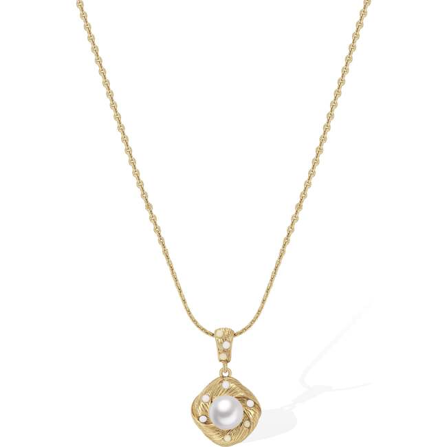 Canary Pendant, Gold & White