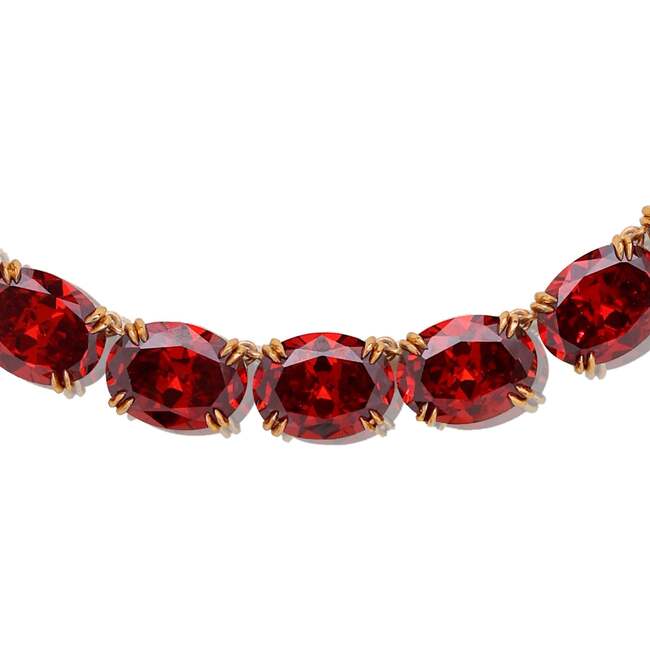 Cherry Glow Necklace, Red & Gold