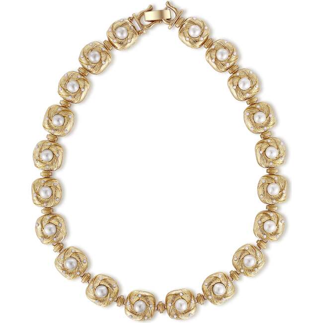 Canary Necklace, Gold & White