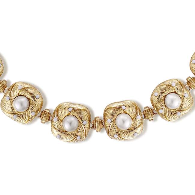 Canary Necklace, Gold & White