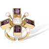 Byzantine Cross Ring, Purple & Gold & White - Rings - 1 - thumbnail