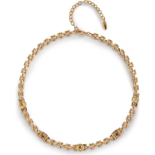 Byzantine Empire Necklace, Yellow & Gold & White