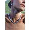 Coconut Glow Necklace, Silver & Crystal Clear - Necklaces - 3 - thumbnail