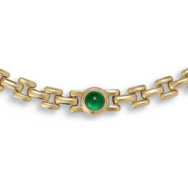 Byzantine Empire Necklace, Green & Gold & White