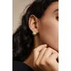 Canary Ear Stud, Gold & White - Earrings - 3 - thumbnail
