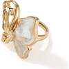 Butterfly Serenade Ring, Gold & White - Rings - 2 - thumbnail