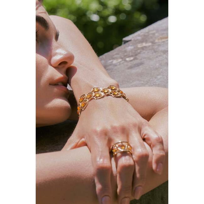 Celestial Waltz Bracelet, Gold & Yellow - Bracelets - 3