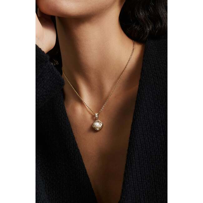 Canary Pendant, Gold & White - Necklaces - 3