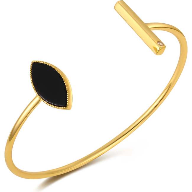 Black Eyes Bangle, Black & Gold