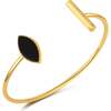 Black Eyes Bangle, Black & Gold - Bracelets - 1 - thumbnail