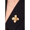Blossom Brooch, Gold & White - Pins - 2 - thumbnail