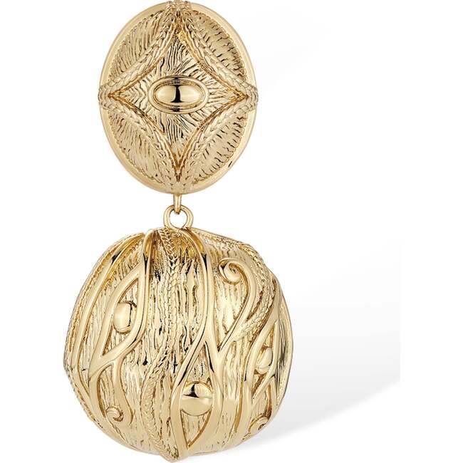 Amulet Eye Earrings, Gold