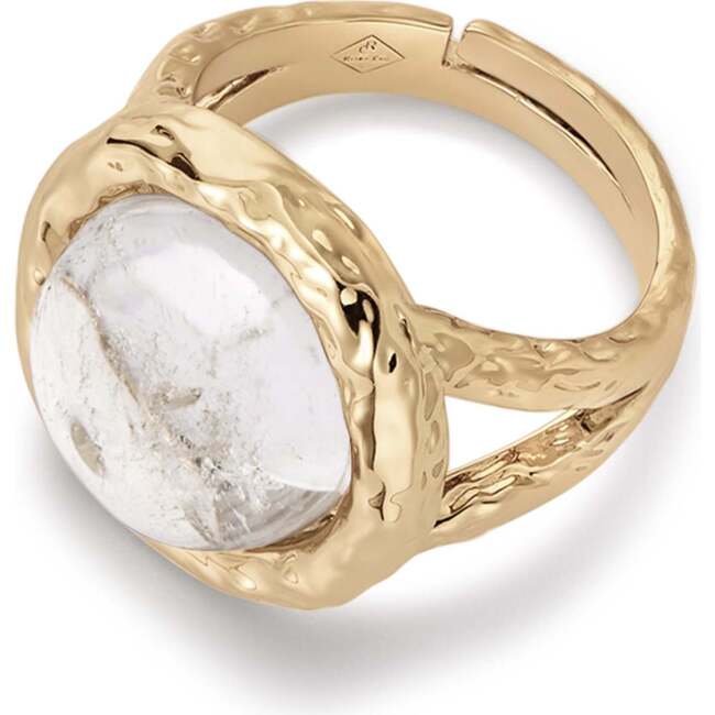 Aeolian Whispers Ring, Gold & Crystal Clear