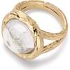 Aeolian Whispers Ring, Gold & Crystal Clear - Rings - 2 - thumbnail