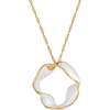 Breeze Necklace, Gold & White - Necklaces - 2 - thumbnail