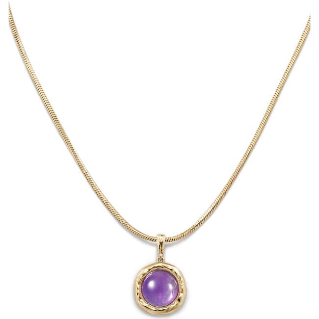 Aeolian Whispers Pendant Necklace, Gold & Purple