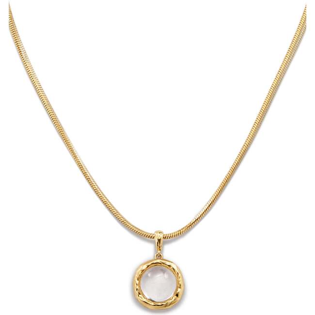 Aeolian Whispers Pendant Necklace, Gold & Crystal Clear