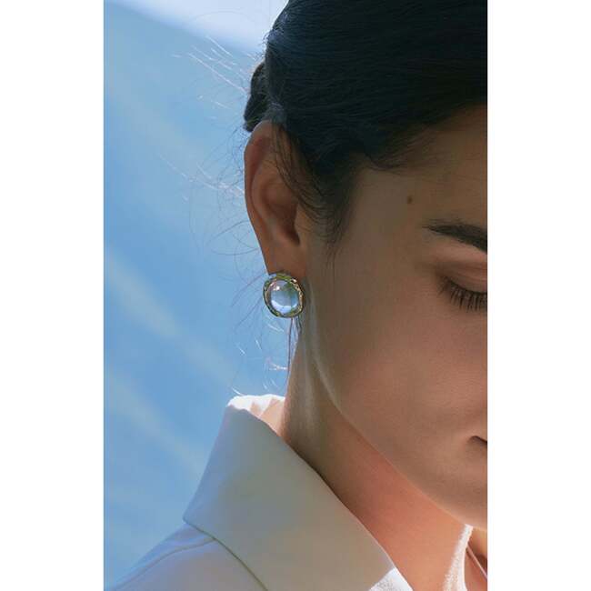 Aeolian Whispers Earrings, Silver & Crystal Clear - Earrings - 3