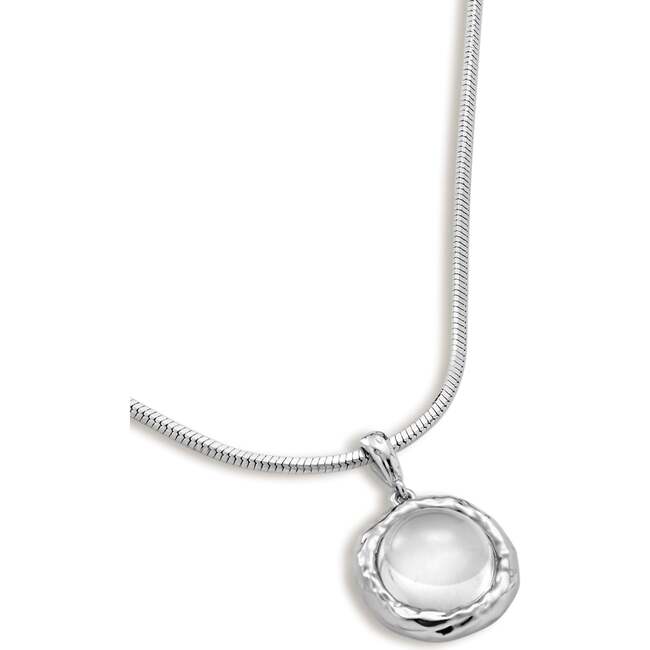 Aeolian Whispers Pendant Necklace, Silver & Crystal Clear