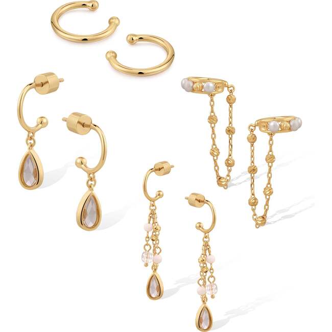 Aeolian Echo Earrings Set, Gold
