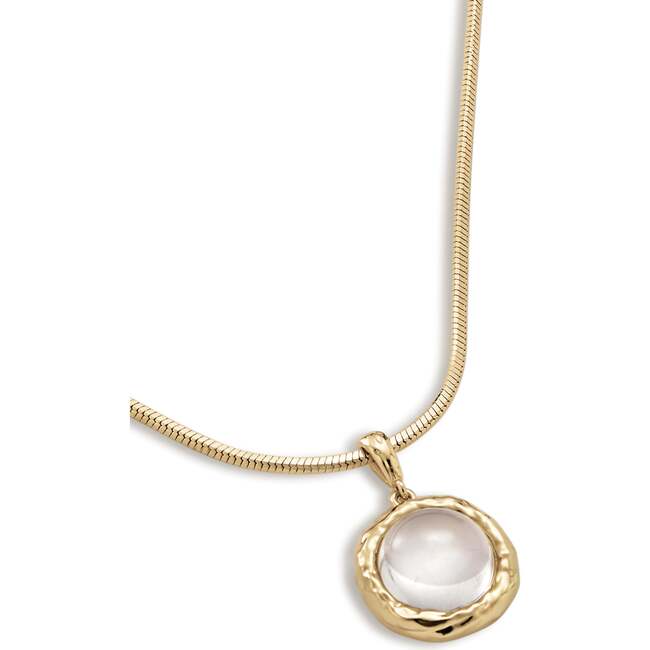 Aeolian Whispers Pendant Necklace, Gold & Crystal Clear