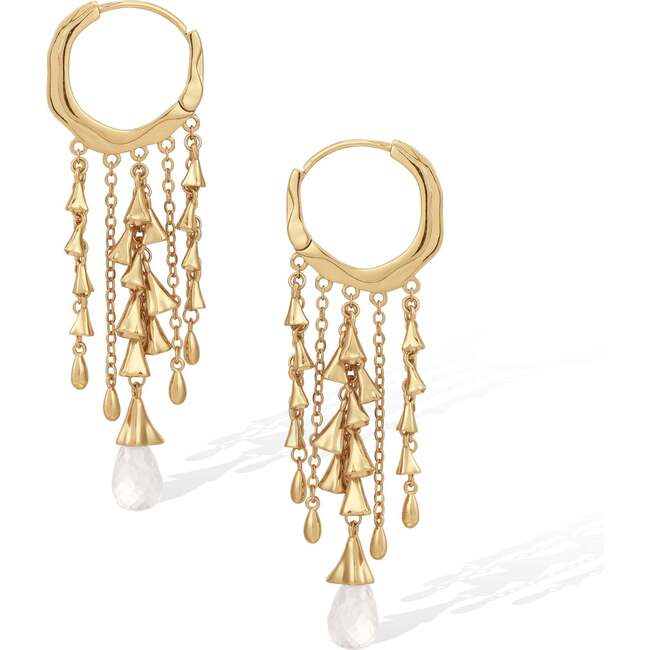 Aeolian Echo Tassels Earrings, Gold