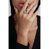 Aeolian Whispers Ring, Silver & Crystal Clear - Rings - 3