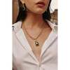 Agate Lava Necklace, Gold & Black - Necklaces - 3 - thumbnail