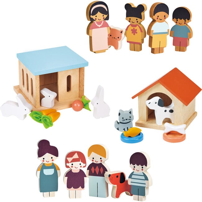 Doll Family And Pets Bundle - Dollhouses - 1