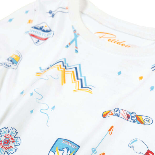 Groovy Ski Pajamas Set, Blue - Pajamas - 2