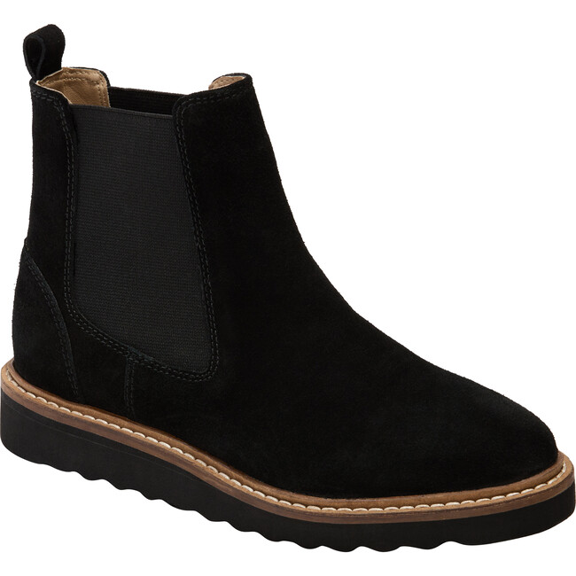 Girls Coco Suede Chelsea Bootie, Black