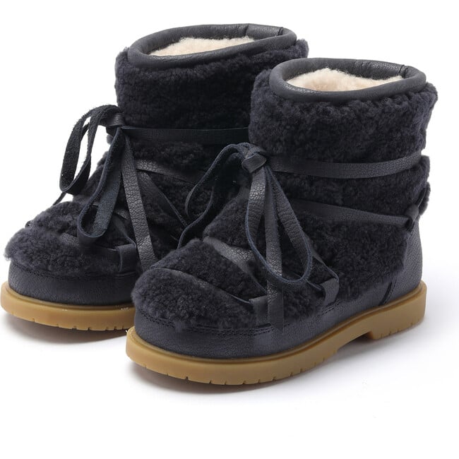 Inuka Lining & Wool Boots, Navy & Blue