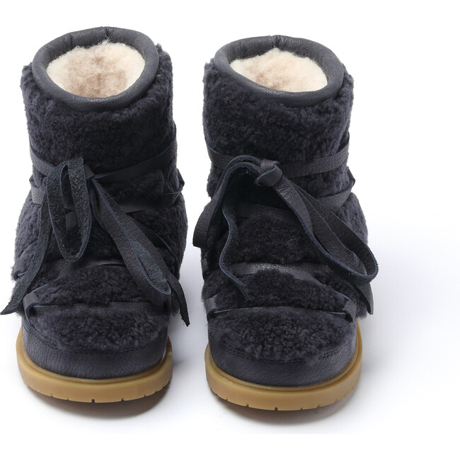 Inuka Lining & Wool Boots, Navy & Blue