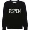 Women's Aspen Crew Neck Sweater, Black & White - Sweaters - 1 - thumbnail