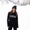 Women's Aspen Crew Neck Sweater, Black & White - Sweaters - 2 - thumbnail