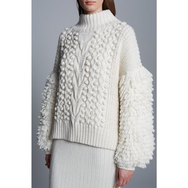 Bella Sweater, Ivory - Sweaters - 5