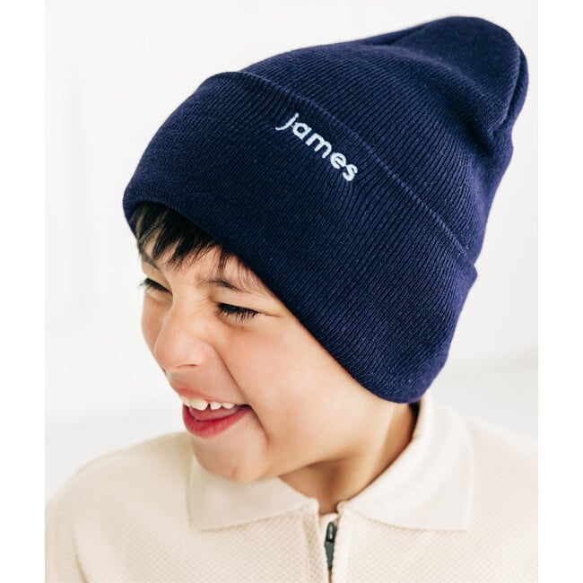 Custom Embroidered Beanie, Navy
