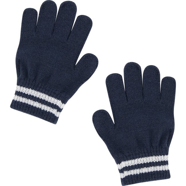 Star Hat and Glove Set, Navy - Hats - 4