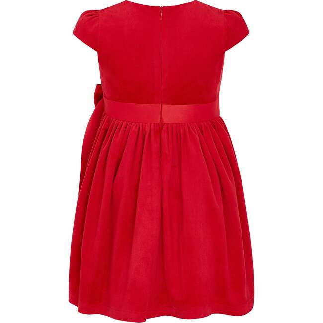 Billy Velvet & Satin Bow Occasion Party Dress, Red