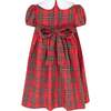 Lottie Hand Smocked Plaid Dress, Red - Dresses - 4