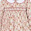 Flora Hand Smocked Floral Dress, Red - Dresses - 5